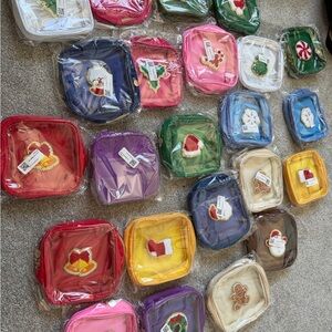 Colorful Holiday-Themed Pouches